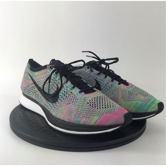 Nike Flyknit Racer Multicolor 2.0 Running Shoes 526628-304 Men’s Size 13 - Picture 3 of 12